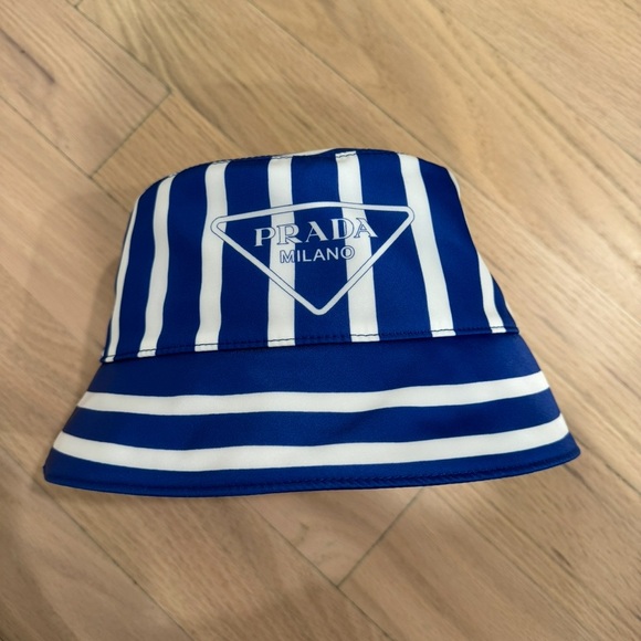 NEW Prada striped bucket hat
